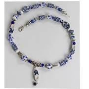 Necklaces, delft blue