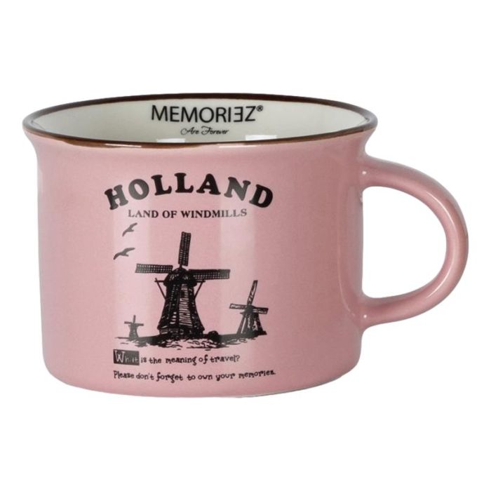 Mok Memoriez - Hollandse Molens - Roze Glans - Klein