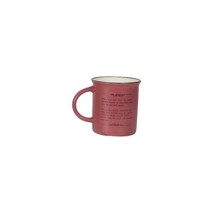 Mok Memoriez - Amsterdamse Fietsen - Mat Fuchsia, Groot