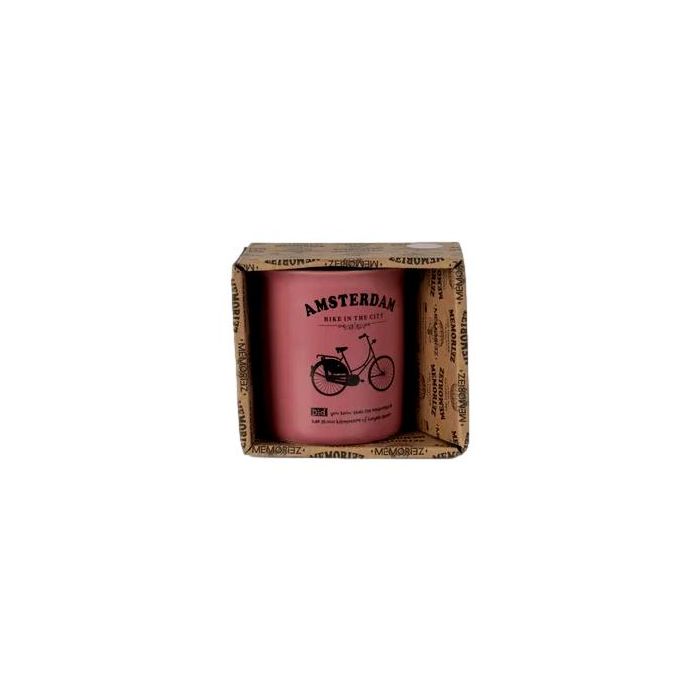 Mok Memoriez - Amsterdamse Fietsen - Mat Fuchsia, Groot