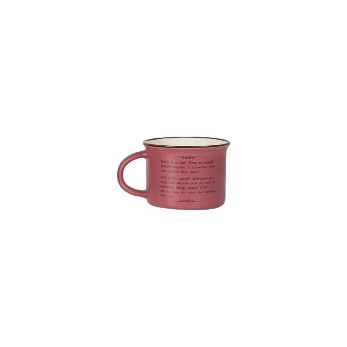 Mok Memoriez - Hollandse Fiets  - Fuchsia Matte Rose - Klein