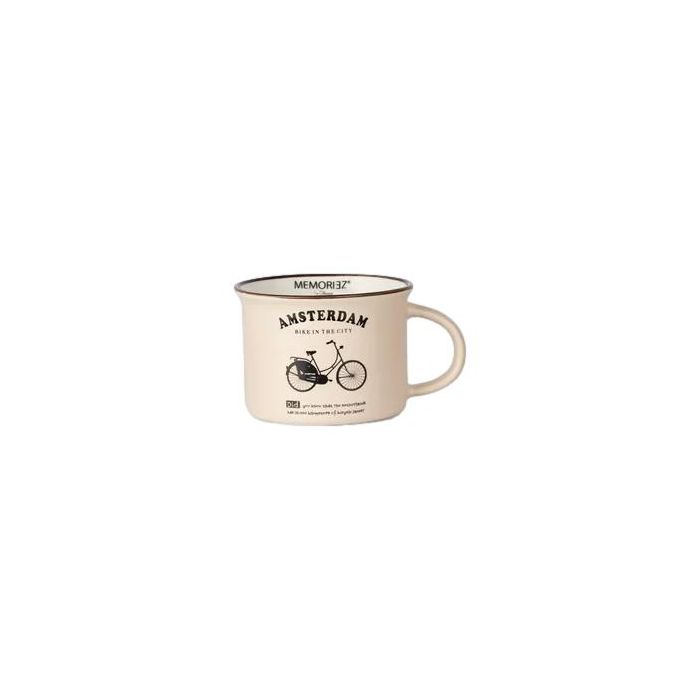 Mok Memoriez - Hollandse Fiets  -  Matte Zandkleur - Klein