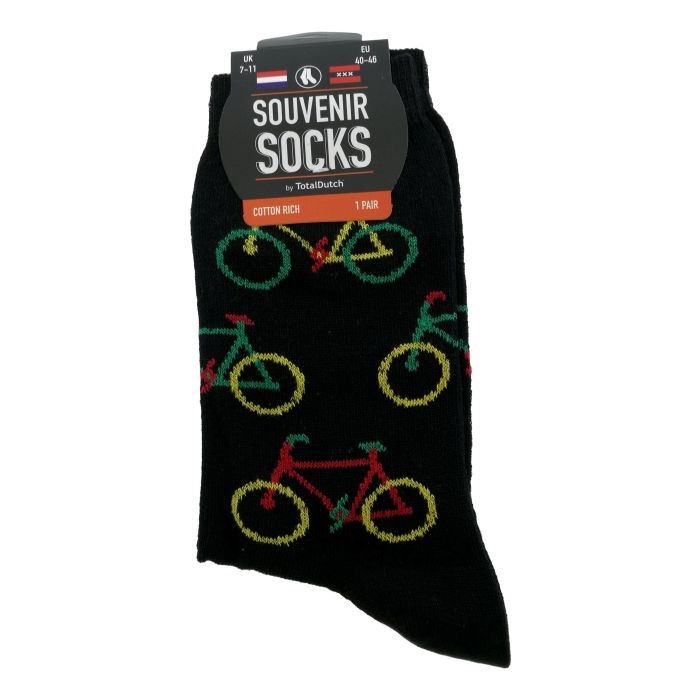 Heren Sokken "Groen/Rood/Geel Fietsen" - 40-46