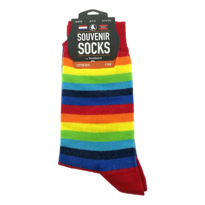 Regenboog Sokken Rood - Heren 40-46
