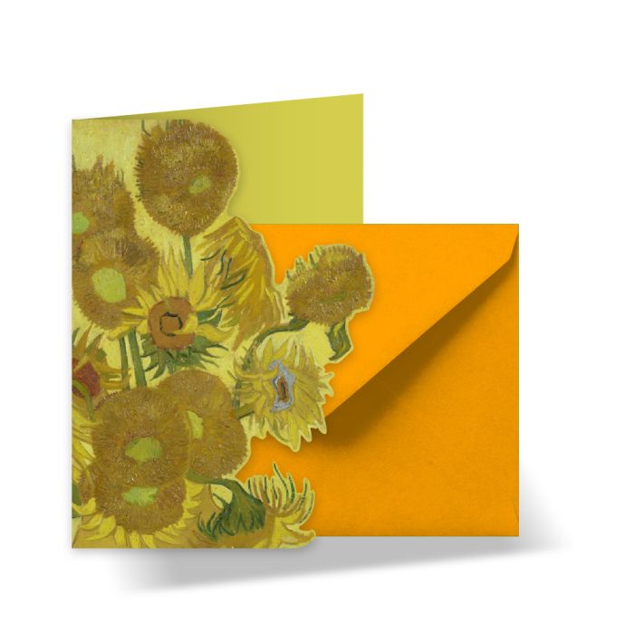 Van Gogh Sunflowers Shaped Notecard