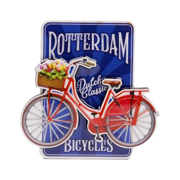 Magnet bicycle on blue Rotterdam
