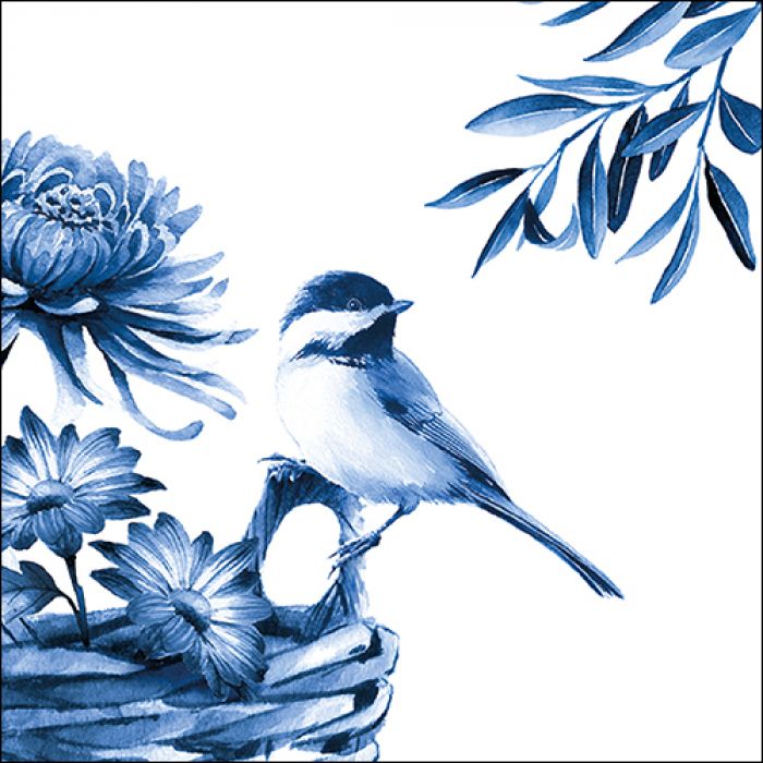 Pakje Servetten "Vogel Blauw" (20 stuks)