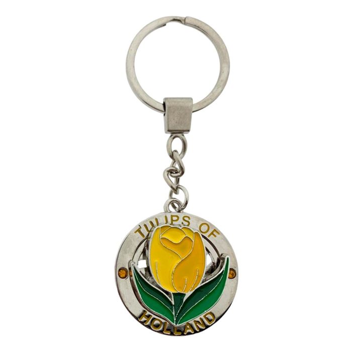 Sleutelhanger spinner tulp Holland - geel