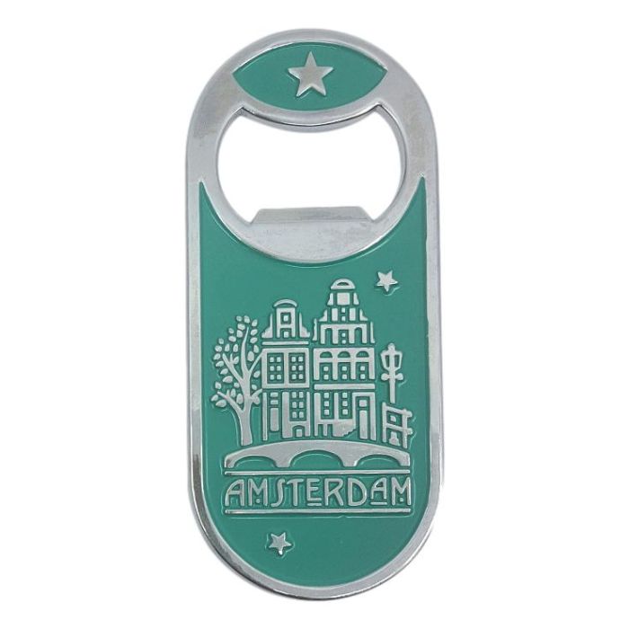 Bottle opener Amsterdam Green