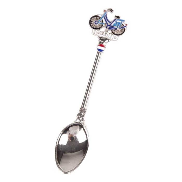Theelepel in doosje - Blauwe fiets