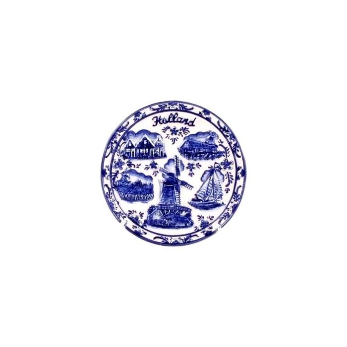 Wandbord Delfts blauw Holland, 10 cm (klein)