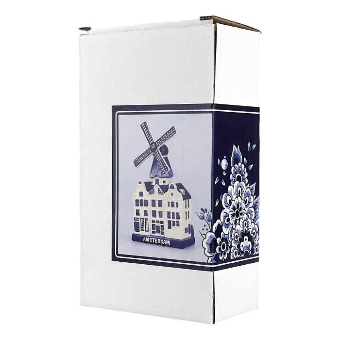 Amsterdam Windmill - Delftware in box , 15 cm
