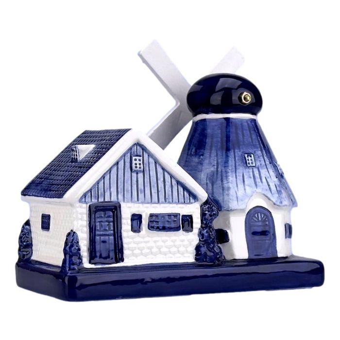 Windmill with House Holland - Delftware in box , 13 cm