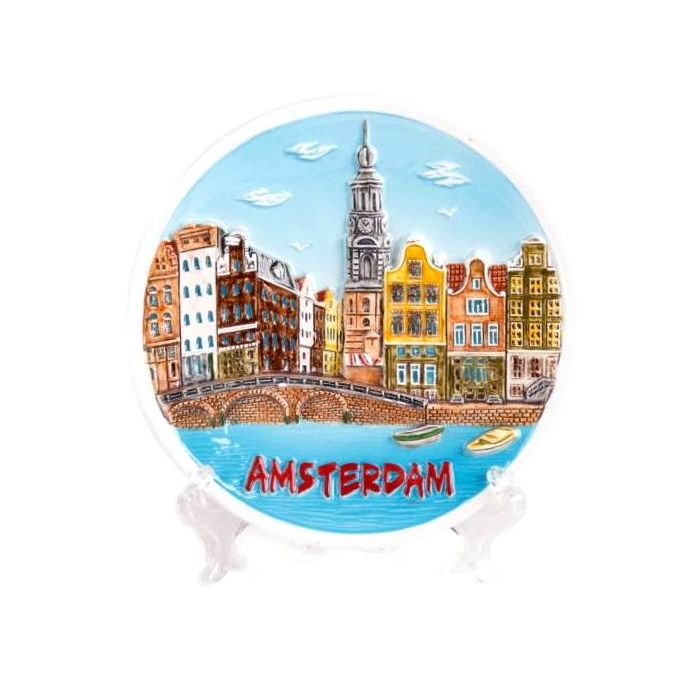 Wandbord Zuiderkerk Amsterdam, 10 cm (klein)