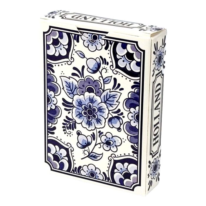 Speelkaarten "Bloemen - Delftsblauw"