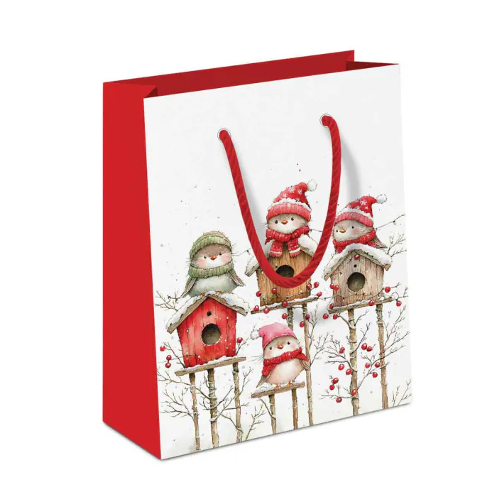 Cadeautas Vogelhuisjes kwartet wit
