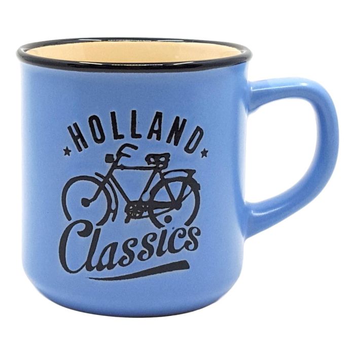 Mok Holland fiets blauw- klein