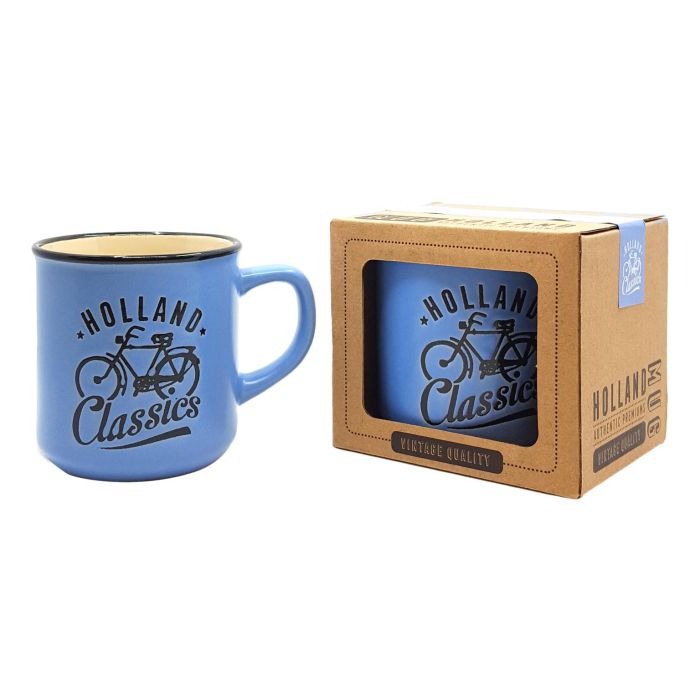 Mok Holland fiets blauw- klein