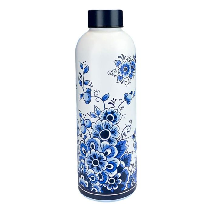 Water bottle Delft Blue Flowers 500ml