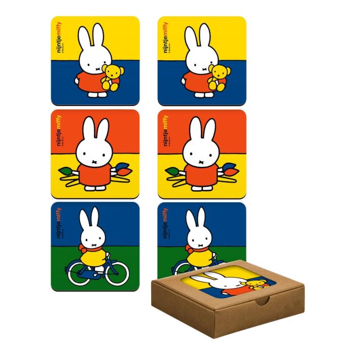 6 Miffy coasters, Cork