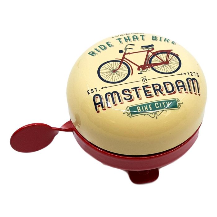Fietsbel Amsterdam bikecity geel - klein
