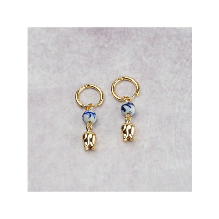 Tulip charm earrings
