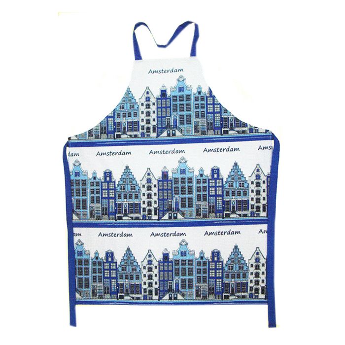 Schort Amsterdam Delftsblauw
