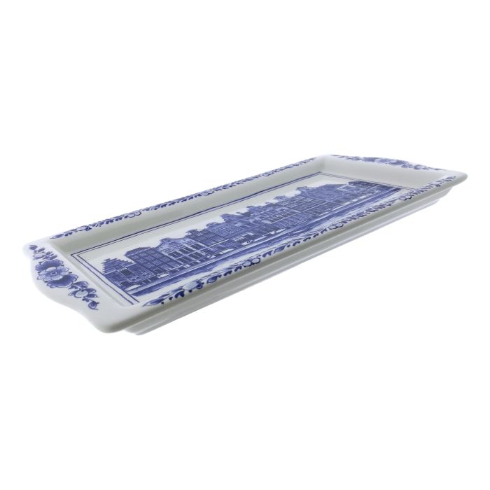 Amsterdam Cakeschaal, Delfts Blauw, Keramiek, 29 cm
