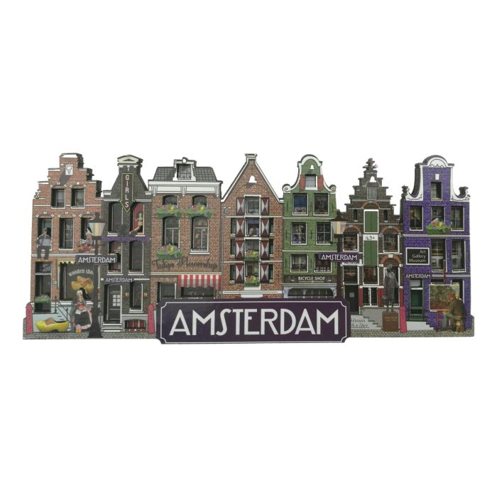 Amsterdamse 7 Grachtenhuisjes  Koelkastmagneet