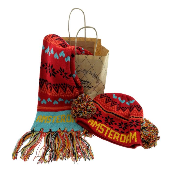 Kindercadeau set "Amsterdam Winter" Muts en Sjaal