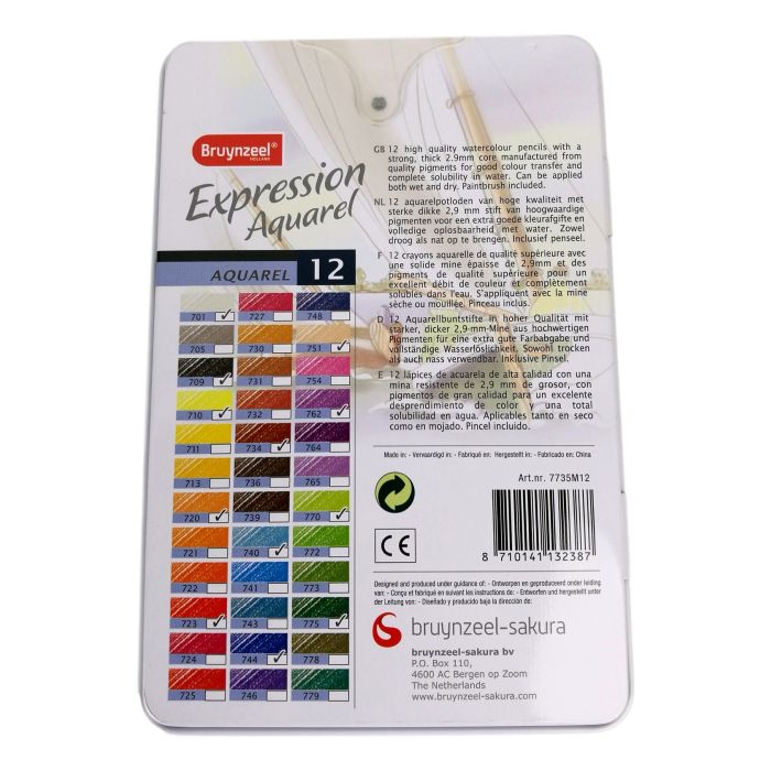 Bruynzeel Aquarel Watercolor pencils - Expression Aquarel 12