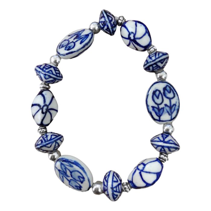 Armband Delfts Blauw Tulpen