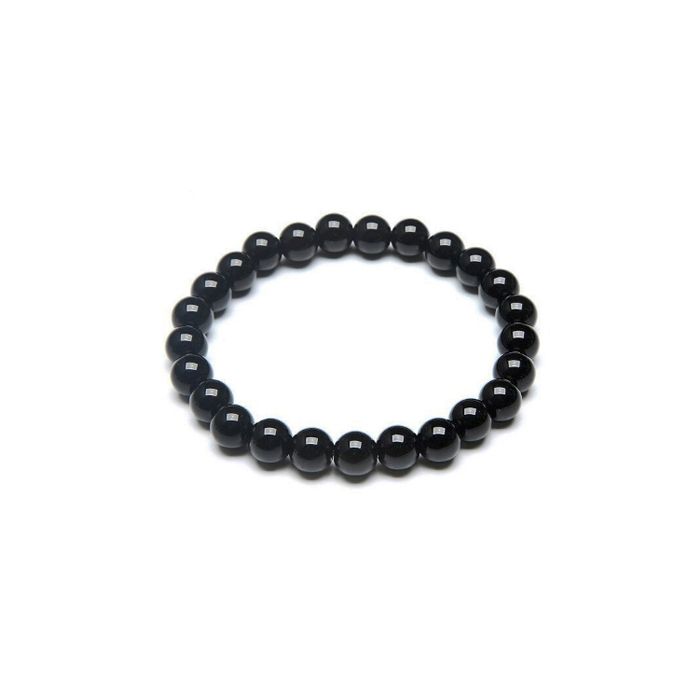 Armband 8mm zwarte jade, 20cm