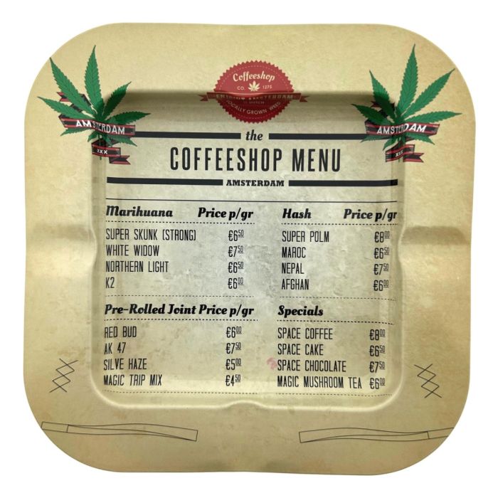 Asbak Coffeeshop Menu Amsterdam