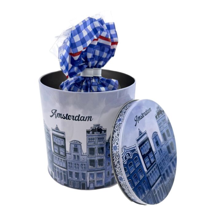 Stroopwafels in blik "Amsterdam Klassiek", Groot, cadeau