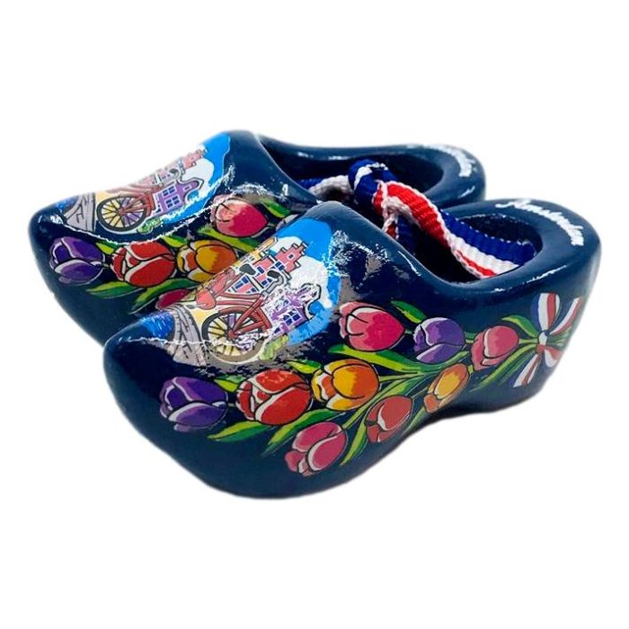 Set of wooden clogs Amsterdam 6 cm, Blue