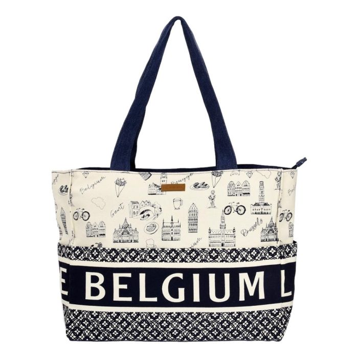Shopper België - Blauw / Beige