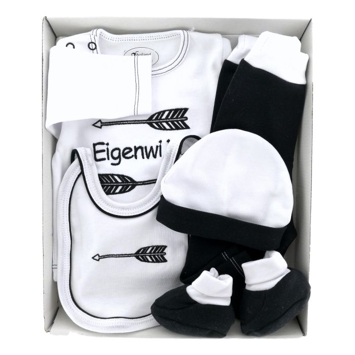 Baby Cadeauset "Eigenwijs" , 5 delige set