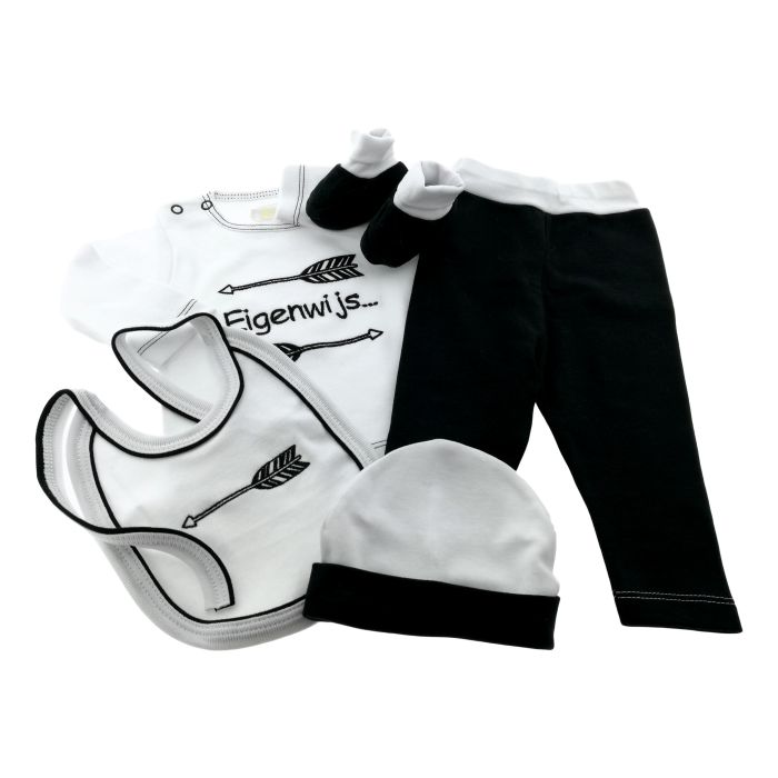 Baby Cadeauset "Eigenwijs" , 5 delige set
