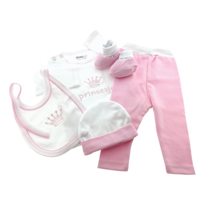 Baby Cadeauset "Prinsesje" , 5 delige set