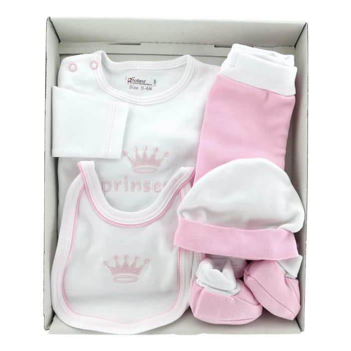 Baby Cadeauset "Prinsesje" , 5 delige set