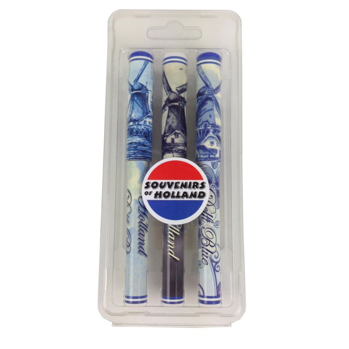 Set ballpoints  Holland Mill delftblue