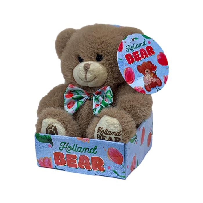 Plush bear tulips blue/brown