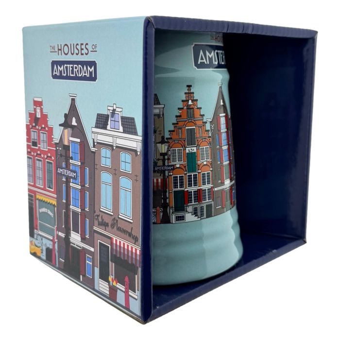 Beer Mug Amsterdam - Canal Houses Green