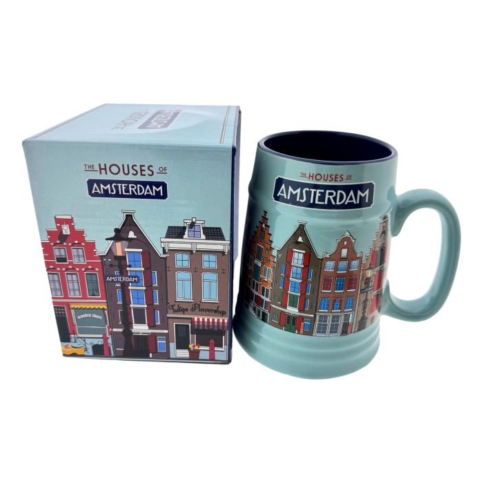 Beer Mug Amsterdam - Canal Houses Green