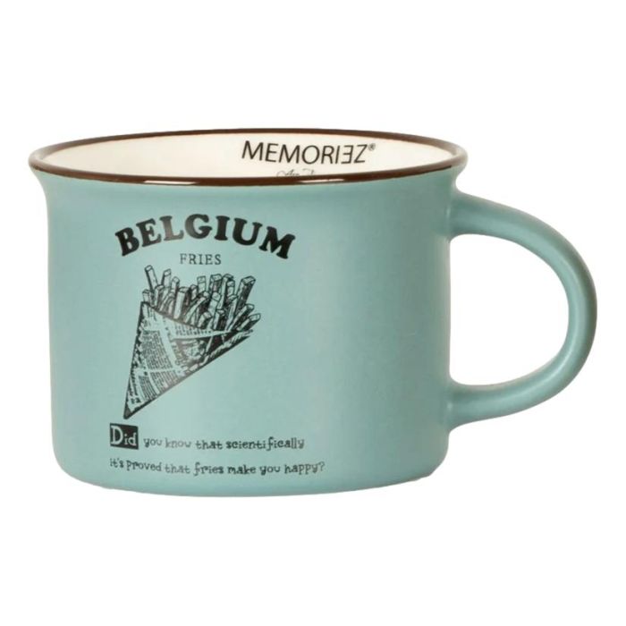 Memoriez Belgische Friet Mok - Navy Mat