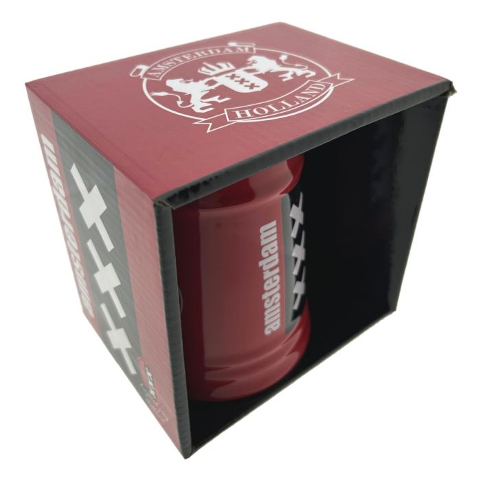 Beer mug Amsterdam Coat of Arms Red