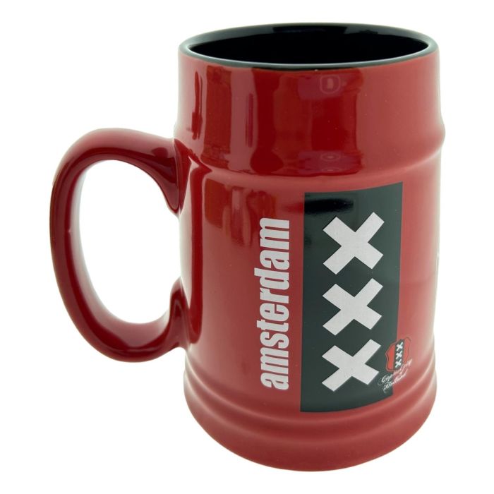 Beer mug Amsterdam Coat of Arms Red