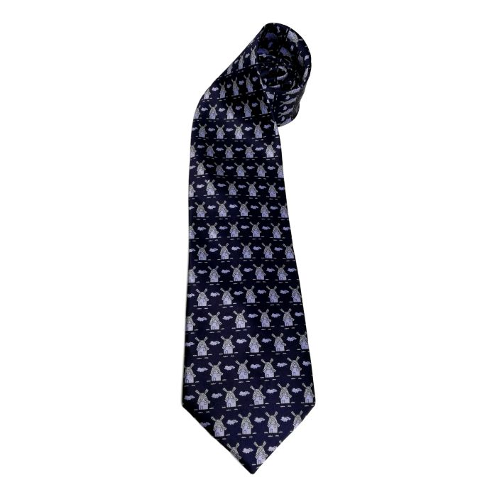 Stropdas "Blauw met Molens"