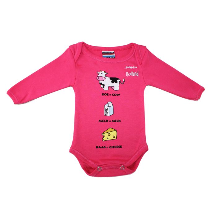Baby Romper Roze Koe